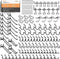 INCLY 176PCS Extra Thick Black Pegboard Hooks Set, Heavy Duty Metal Peg Board Hook Assortment