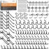 INCLY 176PCS Extra Thick Black Pegboard Hooks Set, Heavy Duty Metal Peg Board Hook Assortment