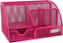 EasyPAG Mesh Desk Organizer, Multi-functional Caddy with 6 Compartments and 1 Drawer for Home, School