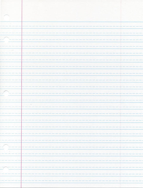 School Smart 85243 Cursive Ruled Notebook Paper, 8 in x 10 1/2 in, Ream of 500, White - 085243