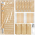 Rustic 50 Set Baby Shower Pens Favors, Include 50 Bamboo Ballpoint Pens and 50 Thank You Cards for Guests