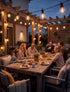 Xingzd 25Ft G40 13 Bulbs, LED Globe Outdoor String Lights Waterproof Patio Lights with Warm White Hanging Light
