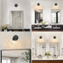 Dogvsme 1-Light E26 Bulb (Bulb Black Bathroom Vanity Lights, Wall Sconce with Glass Globe Shade, Vanity Lighting