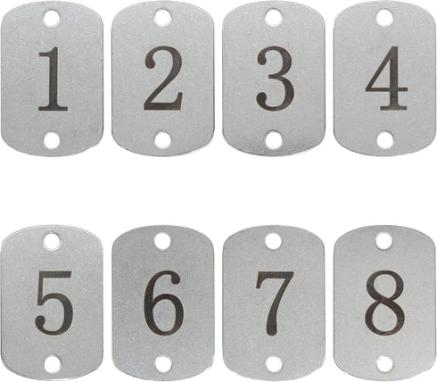 StayMax Stainless Steel Numbered Key Tags with Two Holes (26-50)