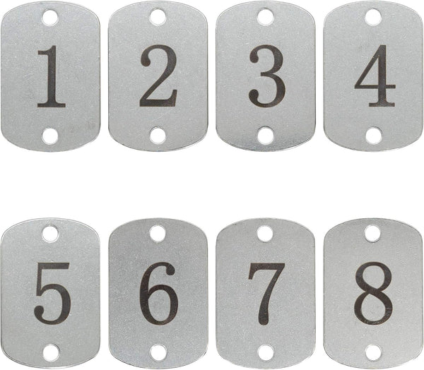 StayMax Stainless Steel Numbered Key Tags with Two Holes (26-50)