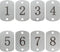 StayMax Stainless Steel Numbered Key Tags with Two Holes (26-50)