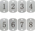 StayMax Stainless Steel Numbered Key Tags with Two Holes (26-50)