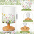 VIHOSE Wild Flower Kids Table Lamp for Bedroom Kids Bedside Lamp with Linen Wooden Nightstand Cartoon Nursery Lampshade