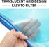 Toplive Plastic Mesh Zipper Pouch, 15 Packs (A4/A5/A6 Size, 5 Colors), Waterproof Document Bag for School Office