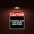 8.5 10 inches HYGIENE HUB USE HAND SANITIZER Caution Red Black Aluminum Composite Sign x