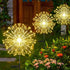 Set of 2 Outdoor Solar Decorative Lights with 210 LEDs, Waterproof Firework Lights for Garden and Pathway