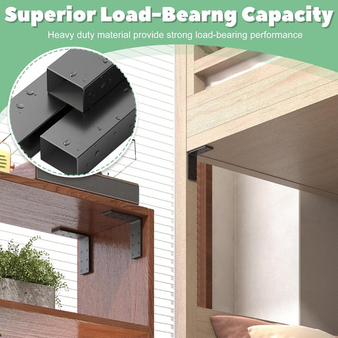 Furniture,8 3''x3''x1.2'' Braces,11-ga L Brackets for Wooden Pcs Corner Extra Thick Heavy Duty Shelf Bracket,Metal