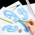 STAEDTLER Mars Professional French Curve Design Ruler Set, 3 Essential A B C Shapes, Blue Transparent Plastic