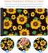 Large Gaming Mouse Pad with Stitched Edges, Non-Slip Desk Pad Protector, Cute Sunflower Yellow Decor for Home Office