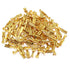 100-Pack 2.8mm Gold Female Spade Crimp Terminals with Insulating Sleeves, Self Lock Plug Electrical Cable Connectors