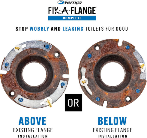 Fernco Fix-A-Flange Complete Universal Toilet Flange Water Closet Repair Kit
