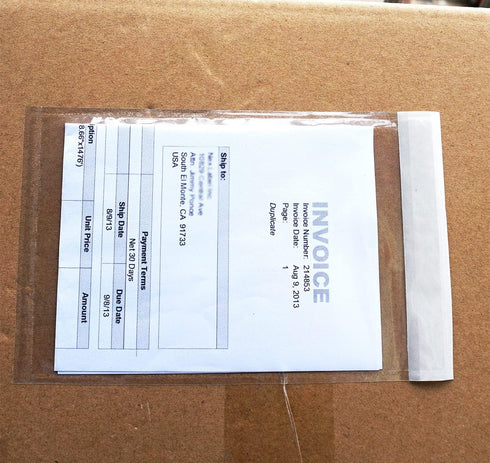 Premium Packing List Envelope 4.7''x7.5'', Self Adhesive Pouch for 4x6'' Shipping Labels, 50 Pack