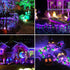 2PK 100 C9 98FT C9 13 LORRYTE Extendable Purple and Green LED Halloween Lights Indoor Outdoor Waterproof, Super Bright