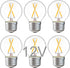 12 Volt E26 Edison LED Light Bulbs, Soft Warm 2700K, 2W (Only for 12V DC/AC), 25W Equivalent, 6 Pack