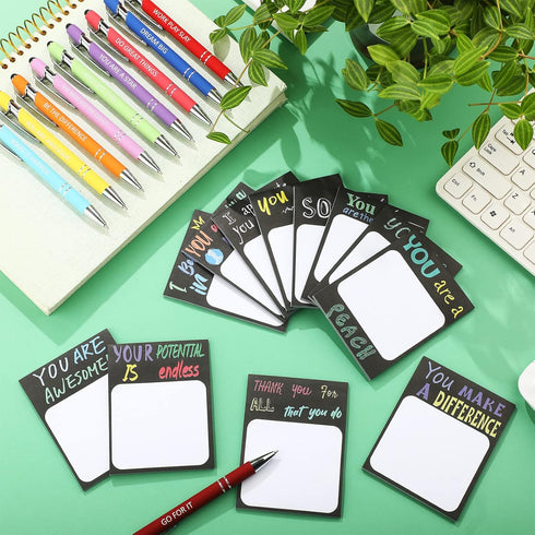 Geyee 24 Pcs Sarcastic Notepads with Sayings, Funny Sticky Notes for Adults, 3 x 4 Inch To Do List Gifts