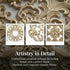 12 Inch Decorative Ceiling Medallion Round Base Ceiling Light Medallion with Artistic Floral Corner Design for Living