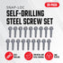 SNAP-LOC E Track Self Drilling Screws, Industrial-Strength Heavy Duty Zinc Plated Screws, 20 Pcs