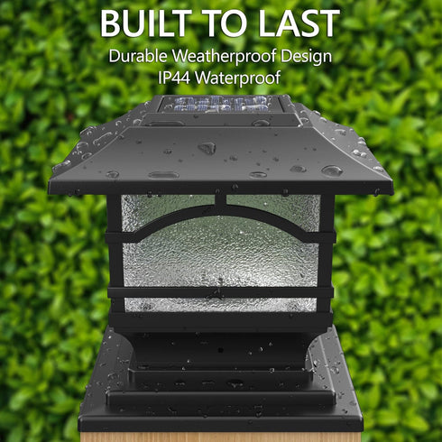 4x4 5x5 6x6 (1 Pack) Davinci Lighting Premium Solar Outdoor Post Cap Lights - - Bright LED Light for Fence Deck Garden