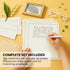 Set 48 8.5x11 Inch 24 Premium Letter Writing Stationery with Envelopes Sheets of Ecru Paper with Gold Border & Writing