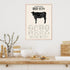 TMO2 Cuts of Meat Poster - Beef Cuts Chart - (11x14') Unframed