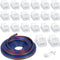 20 Pack 4 Pin 10mm Solderless LED Strip Connector, Transparent Track Lighting Connectors for 5050 LED Strip