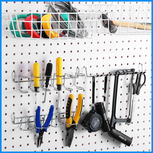 4 Pieces Pegboard Pliers Holders, Stainless Steel Hooks Accessories for Tool Organization in Shop Store