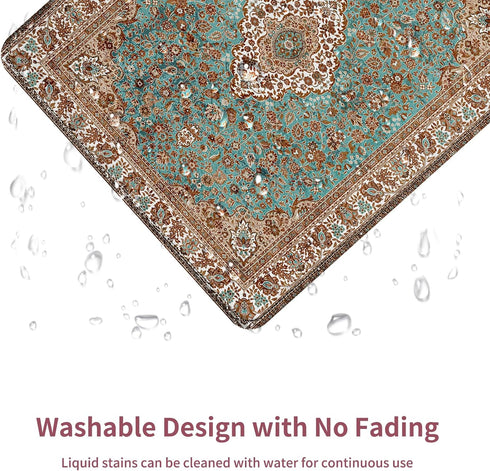 Seorsok Square Aesthetic Bohemian Vintage Mouse Pad, Waterproof Antique Ethnic Design, Non-Slip Rubber Base
