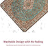 Seorsok Square Aesthetic Bohemian Vintage Mouse Pad, Waterproof Antique Ethnic Design, Non-Slip Rubber Base