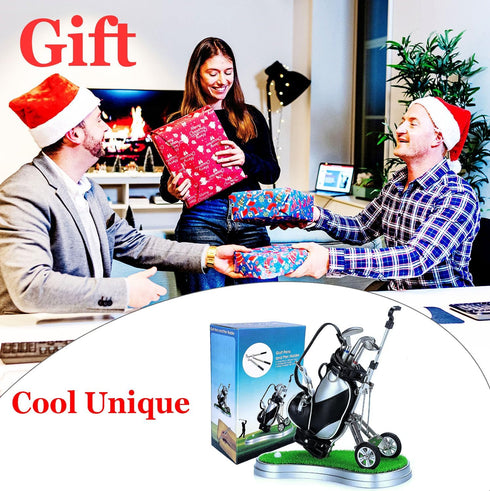 SANTA CASA Golf Pen Holder Gifts for Men, Unique Funny Golf Accessories for Office Desk
