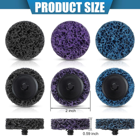 150 2 Inch Macarrie Pcs Surface Conditioning Sanding Discs Quick Change Fine Medium Coarse Sanding Pads Die Grinder