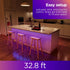 32.8ft Roku Smart LED Light Strip, - Color Options with Adjustable Brightness & Temperature - Peel & Stick WiFi Smart