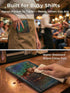Mymazn Holographic Glitter Server Book for Waitress - Magnetic Cash Pocket & Zipper Pouch - Guest Check & Money