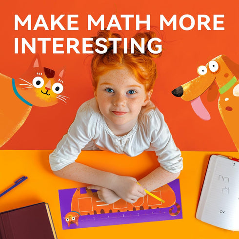 Number Line Dry Erase Boards, Double Sided Writable Math White Board for Kids, 26 Packs