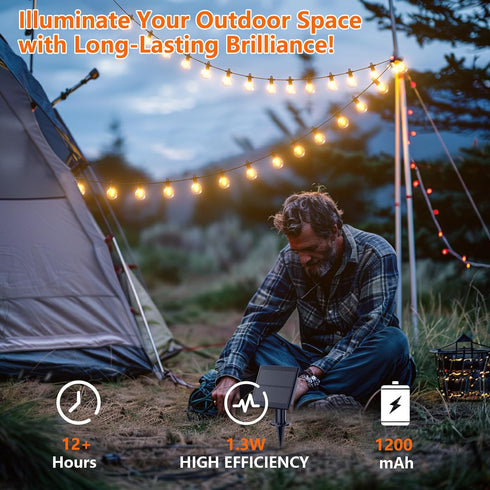 Bulbs IP65 Dimmable Kawaya Outdoor String Lights, LED Patio Light, Shatterproof Edison Globe - Waterproof Hanging Light