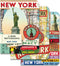 Cavallini Mini Notebooks, New York, 4 x 5, 3 Mini Notebooks