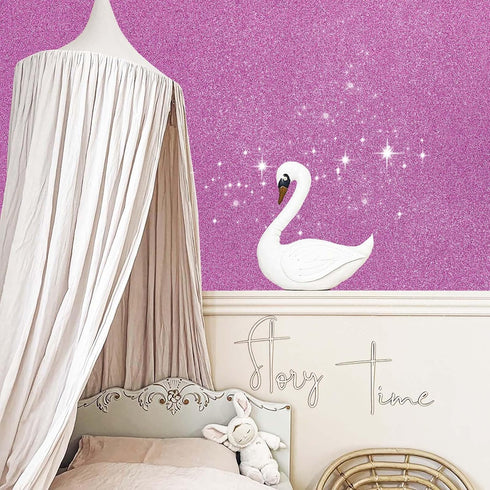 Amiya Purple Glitter Vinyl Contact Paper, Self Adhesive Sparkly Stick and Peel Wallpaper for Bedroom, Living Room