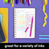 PAPERAGE Lined Spiral Journal Notebook, Rainbow Stripe, 160 Pages, Medium 5.5 inches x 8 inches, 100 GSM Thick Paper,