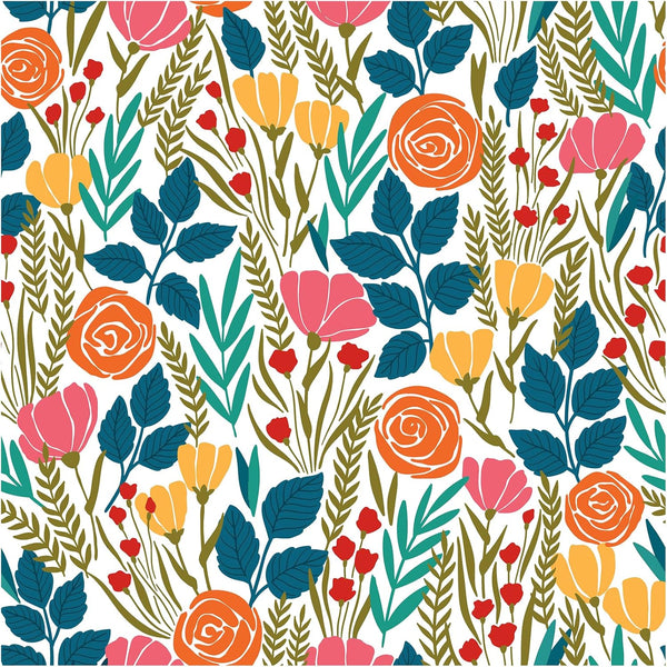HAOKHOME 93386-4 Peel and Stick Wallpaper Floral Removable Contact Paper for Bathroom Decor