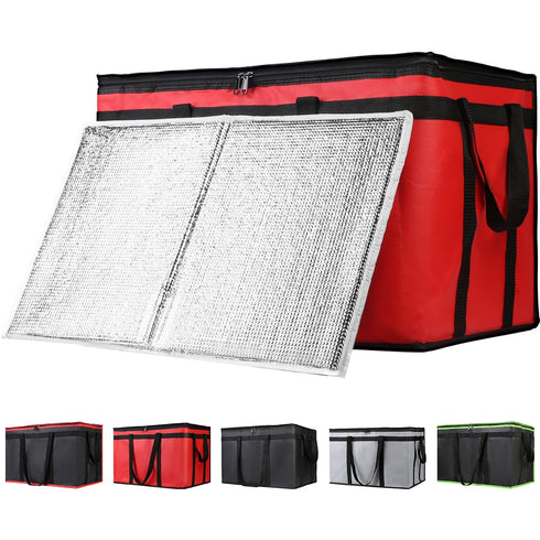 CIVJET Insulated Food Delivery Bag with Hard Bottom, XXX-Large Insulated Reusable Grocery
