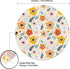 Round Gaming Mouse Pad, Non-Slip Rubber Base Mat with Stitched Edge 7.9 x 7.9 Inch, Adorable Flower