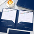 Fulmoon 48 Pack Plastic Folders, Heavy Duty File Folders with 2 Pockets, Fit Letter Size Paper, Navy Blue