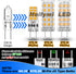 GY6.35/G6.35 5W Bulb 12-24V 2700K 50W Bulb Non-Dimmable, 5 Pack Heifymi LED AC/DC Warm White JC Type Bi-Pin Base