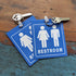 Specialist ID 2 Pack Unisex Restroom Pass Keychain - Durable Bathroom Tag with Key Chain Ring