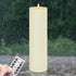 4" x 14" Flameless LED Waterproof Remote Pillar Candle, Timer Battery Operated