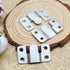 6 Pairs Flush Mount Bracket, 54 x 30mm Interlocking Picture Hanging Hooks, Stainless Steel Photo Frame Hook for